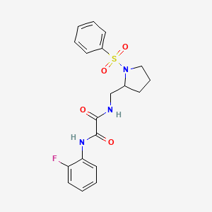 N1-(2-fluorophenyl)-N2-((1-(phenylsulfonyl)pyrrolidin-2-yl)methyl)oxalamide