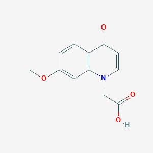 molecular formula C12H11NO4 B2691173 2-(7-methoxy-4-oxo-1,4-dihydroquinolin-1-yl)acetic acid CAS No. 1255782-15-0