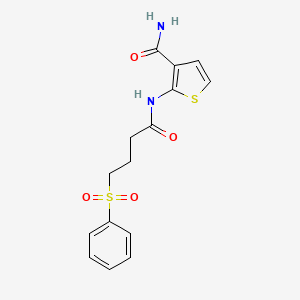 2-(4-(Phenylsulfonyl)butanamido)thiophene-3-carboxamide