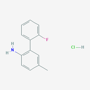 molecular formula C13H13ClFN B2691185 2-(2-Fluorophenyl)-4-methylaniline;hydrochloride CAS No. 2411223-59-9