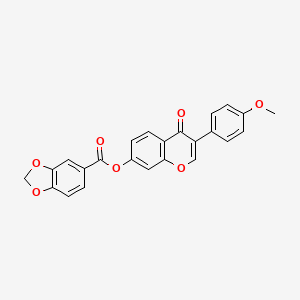 3-(4-methoxyphenyl)-4-oxo-4H-chromen-7-yl 1,3-benzodioxole-5-carboxylate