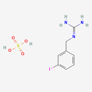 molecular formula C8H12IN3O4S B2691192 3-Iodobenzylguanidinium-sulfate CAS No. 103346-16-3; 87862-25-7