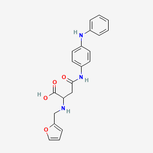 molecular formula C21H21N3O4 B2691195 2-((Furan-2-ylmethyl)amino)-4-oxo-4-((4-(phenylamino)phenyl)amino)butanoic acid CAS No. 1048005-99-7