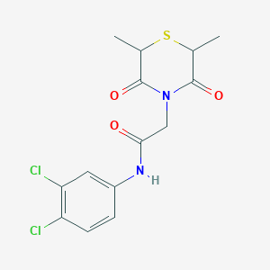 N-(3,4-dichlorophenyl)-2-(2,6-dimethyl-3,5-dioxothiomorpholin-4-yl)acetamide