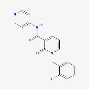 molecular formula C18H14FN3O2 B2691201 1-(2-fluorobenzyl)-2-oxo-N-(pyridin-4-yl)-1,2-dihydropyridine-3-carboxamide CAS No. 923163-97-7