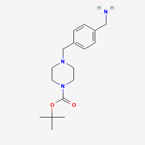 molecular formula C17H27N3O2 B2691202 Tert-butyl 4-(4-(aminomethyl)benzyl)piperazine-1-carboxylate CAS No. 1415109-59-9