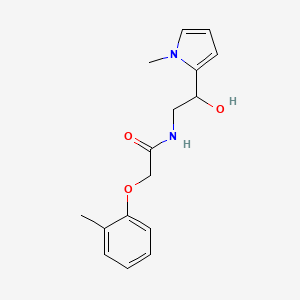 molecular formula C16H20N2O3 B2691212 N-(2-羟基-2-(1-甲基-1H-吡咯-2-基)乙基)-2-(o-甲苯氧基)乙酰胺 CAS No. 1396794-01-6