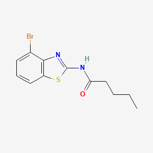 molecular formula C12H13BrN2OS B2691216 N-(4-bromo-1,3-benzothiazol-2-yl)pentanamide CAS No. 892847-57-3
