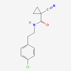 molecular formula C13H13ClN2O B2691219 N-[2-(4-chlorophenyl)ethyl]-1-cyanocyclopropane-1-carboxamide CAS No. 1226449-14-4