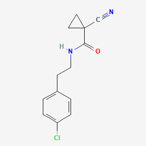 molecular formula C13H13ClN2O B2691219 N-(4-chlorophenethyl)-1-cyanocyclopropanecarboxamide CAS No. 1226449-14-4