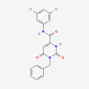 molecular formula C18H13Cl2N3O3 B2691220 1-苄基-N-(3,5-二氯苯基)-6-羟基-2-氧代-1,2-二氢-4-嘧啶甲酰胺 CAS No. 338412-50-3