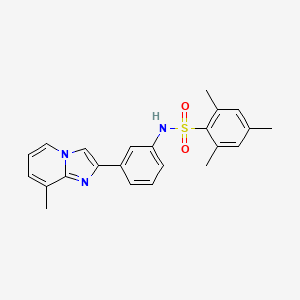 2,4,6-trimethyl-N-[3-(8-methylimidazo[1,2-a]pyridin-2-yl)phenyl]benzenesulfonamide