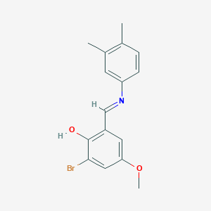 2-Bromo-6-{[(3,4-dimethylphenyl)imino]methyl}-4-methoxybenzenol