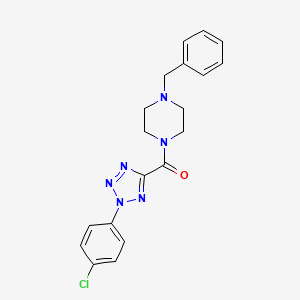 molecular formula C19H19ClN6O B2691232 (4-benzylpiperazin-1-yl)(2-(4-chlorophenyl)-2H-tetrazol-5-yl)methanone CAS No. 1396880-17-3