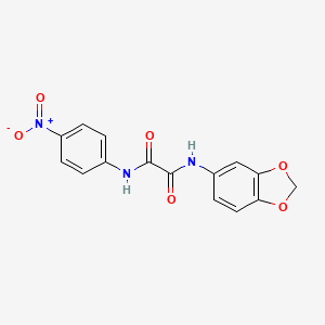 molecular formula C15H11N3O6 B2691233 N1-(benzo[d][1,3]dioxol-5-yl)-N2-(4-nitrophenyl)oxalamide CAS No. 899977-94-7