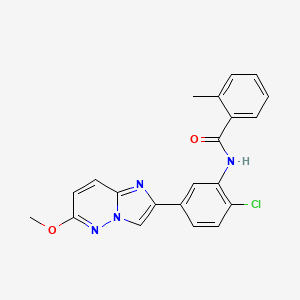 N-(2-chloro-5-(6-methoxyimidazo[1,2-b]pyridazin-2-yl)phenyl)-2-methylbenzamide