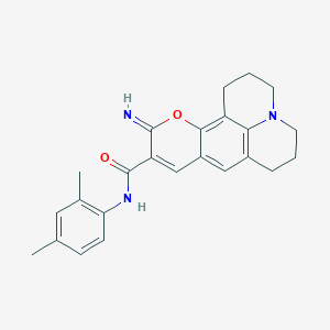 N-(2,4-dimethylphenyl)-11-imino-2,3,5,6,7,11-hexahydro-1H-pyrano[2,3-f]pyrido[3,2,1-ij]quinoline-10-carboxamide