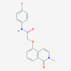 N-(4-fluorophenyl)-2-(2-methyl-1-oxoisoquinolin-5-yl)oxyacetamide