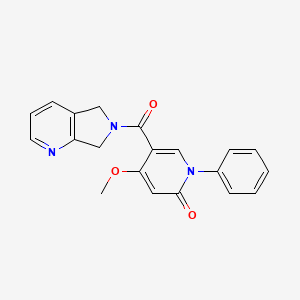 5-(6,7-dihydro-5H-pyrrolo[3,4-b]pyridine-6-carbonyl)-4-methoxy-1-phenylpyridin-2(1H)-one
