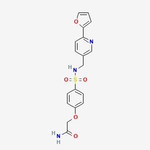 2-(4-(N-((6-(furan-2-yl)pyridin-3-yl)methyl)sulfamoyl)phenoxy)acetamide