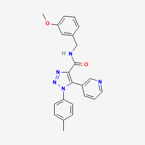 molecular formula C23H21N5O2 B2691276 N-(5-{(Z)-2-[4-({[4-(aminosulfonyl)phenyl]amino}sulfonyl)phenyl]vinyl}-3-methylisoxazol-4-yl)propanamide CAS No. 1207057-54-2
