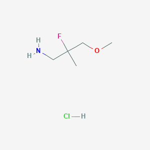 molecular formula C5H13ClFNO B2691278 2-Fluoro-3-methoxy-2-methylpropan-1-amine hydrochloride CAS No. 1785395-86-9