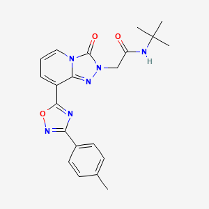 molecular formula C21H22N6O3 B2691279 4-[(5-ethyl-1,2,4-oxadiazol-3-yl)methyl]-N-[2-(2-furyl)-1-methylethyl]-3-oxo-3,4-dihydro-2H-1,4-benzoxazine-6-sulfonamide CAS No. 1251615-01-6