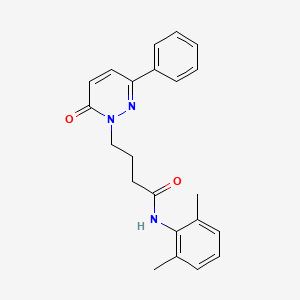 molecular formula C22H23N3O2 B2691282 N-(2,6-dimethylphenyl)-4-(6-oxo-3-phenylpyridazin-1(6H)-yl)butanamide CAS No. 953158-16-2