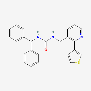 1-Benzhydryl-3-((2-(thiophen-3-yl)pyridin-3-yl)methyl)urea