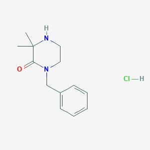 molecular formula C13H19ClN2O B2691295 1-Benzyl-3,3-dimethylpiperazin-2-one hydrochloride CAS No. 23914-09-2