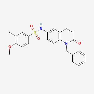 molecular formula C24H24N2O4S B2691300 N-(1-benzyl-2-oxo-1,2,3,4-tetrahydroquinolin-6-yl)-4-methoxy-3-methylbenzenesulfonamide CAS No. 941912-01-2