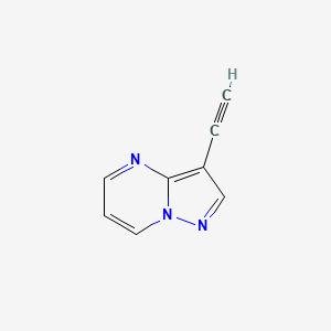 molecular formula C8H5N3 B2691305 3-乙炔基吡唑并[1,5-a]嘧啶 CAS No. 1408000-31-6