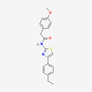 molecular formula C20H20N2O2S B2691306 N-[4-(4-ethylphenyl)-1,3-thiazol-2-yl]-2-(4-methoxyphenyl)acetamide CAS No. 547704-16-5