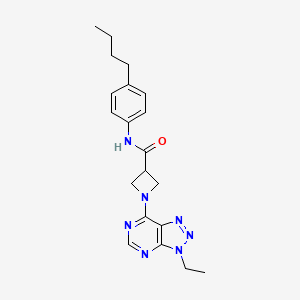 molecular formula C20H25N7O B2691309 N-(4-丁基苯基)-1-(3-乙基-3H-[1,2,3]三唑并[4,5-d]嘧啶-7-基)氮杂环丁烷-3-羧酰胺 CAS No. 1448135-24-7