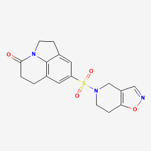 molecular formula C17H17N3O4S B2691315 6-{4H,5H,6H,7H-[1,2]oxazolo[4,5-c]pyridine-5-sulfonyl}-1-azatricyclo[6.3.1.0^{4,12}]dodeca-4(12),5,7-trien-11-one CAS No. 2034356-17-5