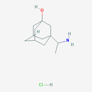 molecular formula C12H22ClNO B2691326 3-(1-Aminoethyl)adamantan-1-ol hydrochloride CAS No. 128487-57-0; 90812-24-1