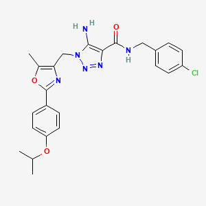 molecular formula C24H25ClN6O3 B2691364 N-(cyclopropylmethyl)-1-{3-[3-(3-methylphenyl)-1,2,4-oxadiazol-5-yl]pyridin-2-yl}piperidine-4-carboxamide CAS No. 1112307-43-3