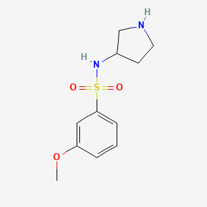 molecular formula C11H16N2O3S B2691367 3-Methoxy-n-(pyrrolidin-3-yl)benzene-1-sulfonamide CAS No. 1538453-90-5