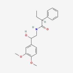 molecular formula C20H25NO4 B2691370 N-[2-(3,4-dimethoxyphenyl)-2-hydroxyethyl]-2-phenylbutanamide CAS No. 1797078-98-8