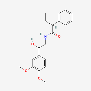 molecular formula C20H25NO4 B2691370 N-(2-(3,4-dimethoxyphenyl)-2-hydroxyethyl)-2-phenylbutanamide CAS No. 1797078-98-8