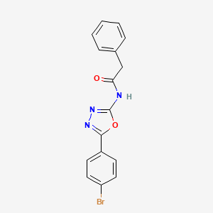 molecular formula C16H12BrN3O2 B2691402 N-[5-(4-bromophenyl)-1,3,4-oxadiazol-2-yl]-2-phenylacetamide CAS No. 905654-02-6
