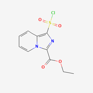 molecular formula C10H9ClN2O4S B2691416 Ethyl 1-(chlorosulfonyl)imidazo[1,5-a]pyridine-3-carboxylate CAS No. 2095410-87-8