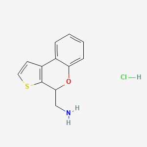 B2691440 4H-Thieno[2,3-c]chromen-4-ylmethanamine;hydrochloride CAS No. 1310423-60-9