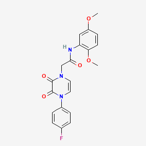 molecular formula C20H18FN3O5 B2691481 N-(2,5-dimethoxyphenyl)-2-[4-(4-fluorophenyl)-2,3-dioxo-1,2,3,4-tetrahydropyrazin-1-yl]acetamide CAS No. 904523-76-8
