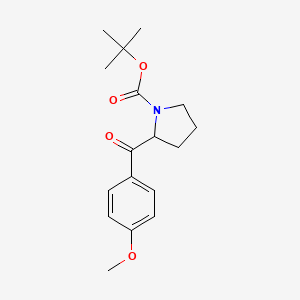 molecular formula C17H23NO4 B2691508 Tert-butyl 2-(4-methoxybenzoyl)pyrrolidine-1-carboxylate CAS No. 337368-53-3