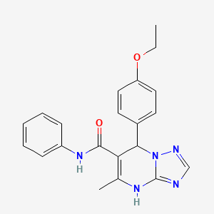 molecular formula C21H21N5O2 B2691533 7-(4-ethoxyphenyl)-5-methyl-N-phenyl-4,7-dihydro-[1,2,4]triazolo[1,5-a]pyrimidine-6-carboxamide CAS No. 727391-33-5