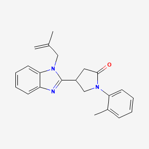 1-(2-methylphenyl)-4-[1-(2-methylprop-2-en-1-yl)-1H-benzimidazol-2-yl]pyrrolidin-2-one