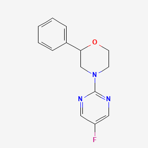 molecular formula C14H14FN3O B2691539 4-(5-Fluoropyrimidin-2-yl)-2-phenylmorpholine CAS No. 2034417-58-6