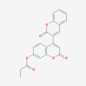 2-Oxo-4-(2-oxochromen-3-yl)chromen-7-yl propanoate