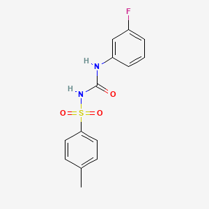 molecular formula C14H13FN2O3S B2691543 1-(3-Fluorophenyl)-3-((4-methylphenyl)sulfonyl)urea CAS No. 349422-81-7